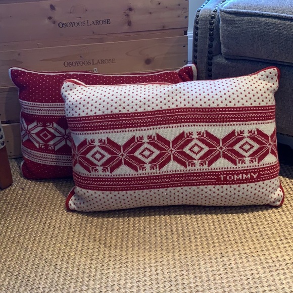Festive Tommy Hilfiger Cushions - Price for the pair. - Picture 2 of 2